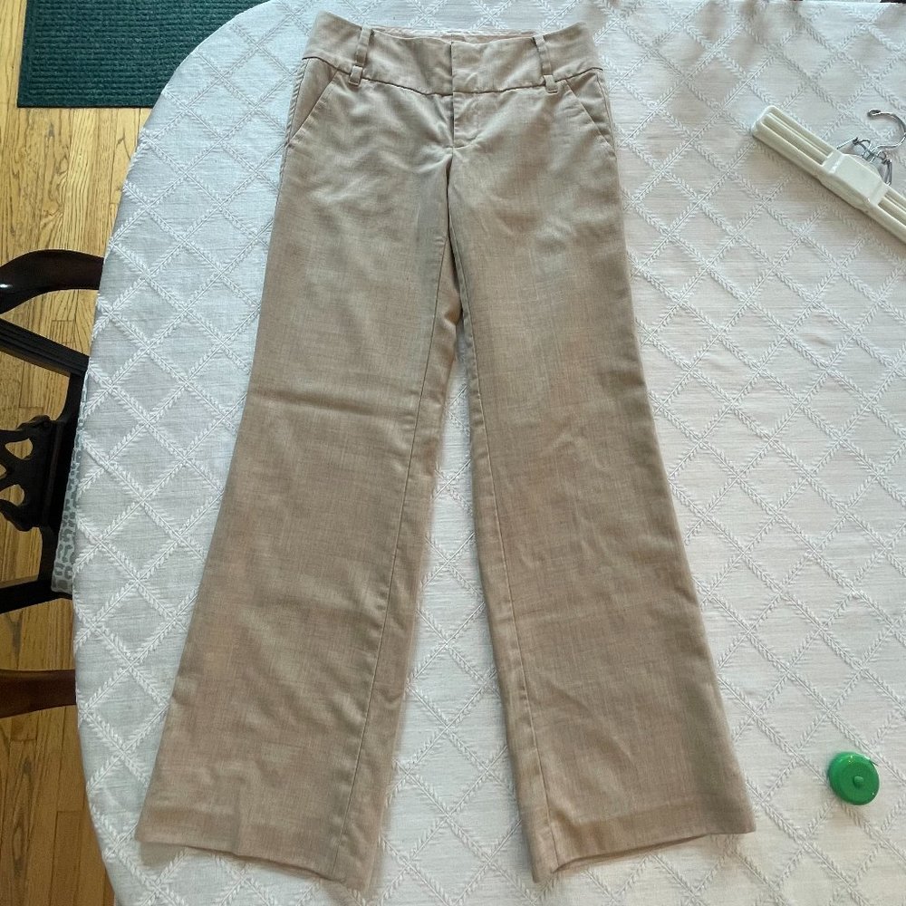 Banana Republic Wool and Silk Blend Light Tan Pants: Size 2